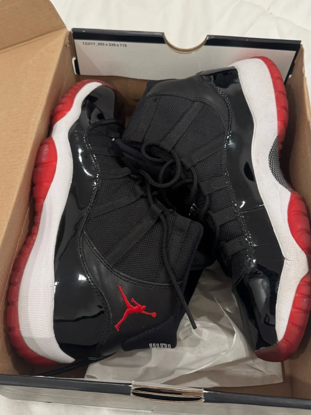 Air Jordan 11 Retro (GS) Black and Red High-Top Sneakers